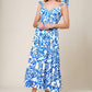 MEMORABLE ENTRANCE BLUE WOVEN MDI DRESS