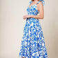MEMORABLE ENTRANCE BLUE WOVEN MDI DRESS