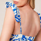 MEMORABLE ENTRANCE BLUE WOVEN MDI DRESS