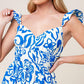 MEMORABLE ENTRANCE BLUE WOVEN MDI DRESS
