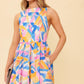 PATTON PARK BLUE WOVEN MIDI DRESS