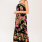 SUMMER GLOW BLACK WOVEN MAXI DRESS