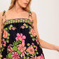 SUMMER GLOW BLACK WOVEN MAXI DRESS
