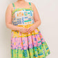 OUT OF OFFICE GREEN WOVEN MINI DRESS