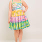 OUT OF OFFICE GREEN WOVEN MINI DRESS
