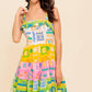 OUT OF OFFICE GREEN WOVEN MINI DRESS