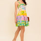 OUT OF OFFICE GREEN WOVEN MINI DRESS