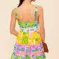 OUT OF OFFICE GREEN WOVEN MINI DRESS