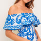 BLOOM SERENADE BLUE WOVEN MIDI DRESS