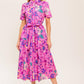 CELESTIAL SKIES WOVEN MIDI DRESS