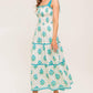 MIDNIGHT BOTANICA WOVEN MIDI DRESS