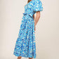 SEASONALLY LOVELY WOVEN MIDI DRESS