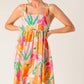 BON VOYAGE PINK ORANGE WOVEN MAXI DRESS