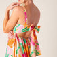 BON VOYAGE PINK ORANGE WOVEN MAXI DRESS