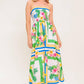 FLORAL HARMONY WOVEN MIDI DRESS