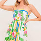FLORAL HARMONY WOVEN MIDI DRESS