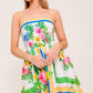 FLORAL HARMONY WOVEN MIDI DRESS
