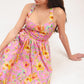 ROSY DAYDREAM WOVEN MIDI DRESS