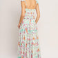 HEAVENLY BLOSSOM WOVEN MAXI DRESS