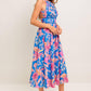 SUN-KISSED FLOWER WOVEN MIDI DRESS