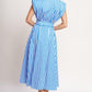 BISTRO STRIPE WOVEN MIDI DRESS