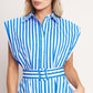 BISTRO STRIPE WOVEN MIDI DRESS