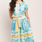 BLUE REGALIA WOVEN MIDI DRESS