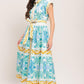 BLUE REGALIA WOVEN MIDI DRESS