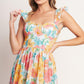 SOFT SUNSHINE WOVEN MIDI DRESS