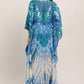 JUST LANDED IN PARADISE WOVEN KAFTAN MAXI DRESS