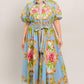 BLUE PALACE WOVEN MIDI DRESS