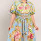BLUE PALACE WOVEN MIDI DRESS