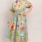 BLUE PALACE WOVEN MIDI DRESS