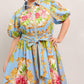 BLUE PALACE WOVEN MIDI DRESS
