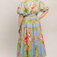 BLUE PALACE WOVEN MIDI DRESS