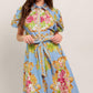 BLUE PALACE WOVEN MIDI DRESS
