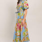 BLUE PALACE WOVEN MIDI DRESS