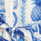 BLUE MAJOLICA CHARM WOVEN MIDI DRESS