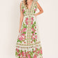 ROSE VINE ROMANCE WOVEN MAXI DRESS