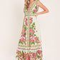 ROSE VINE ROMANCE WOVEN MAXI DRESS