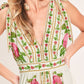 ROSE VINE ROMANCE WOVEN MAXI DRESS