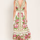 ROSE VINE ROMANCE WOVEN MAXI DRESS