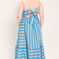 BREEZE STRIPE WOVEN MIDI DRESS