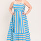 BREEZE STRIPE WOVEN MIDI DRESS