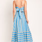 BREEZE STRIPE WOVEN MIDI DRESS