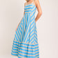 BREEZE STRIPE WOVEN MIDI DRESS