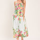 SHADOW FLORAL WOVEN MIDI DRESS