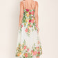 SHADOW FLORAL WOVEN MIDI DRESS