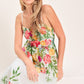 SHADOW FLORAL WOVEN MIDI DRESS