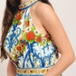 CERAMIC FLORA WOVEN MIDI DRESS